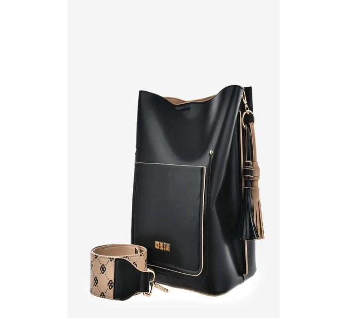 Damska Torebka Z Eko Skóry Big Star OO574138 Czarna Damska Torebka Z Eko Skóry Big Star OO574138 Czarna