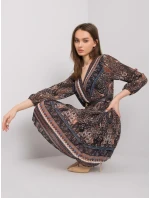 Šaty DHJ SK 10201.93P čierna a béžová