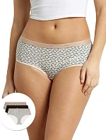 Dámske bavlnené nohavičky 3 ks DIM LES POCKETS COTTON BOXER 3x - DIM - biele