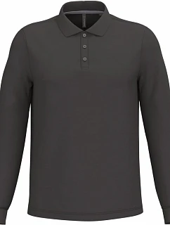Kariban K 243 Pánske polo s dlhým rukávom z piké 20.K243 tmavošedé