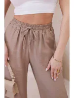 Viskózové nohavice so širokými nohavicami Fango