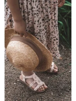 Dziecięce Plecione Wsuwane Sandały Różowe Tracy