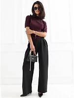 Sweter PM SW model 22334123 ciemny fioletowy - FPrice Sweter PM SW model 22334123 ciemny fioletowy - FPrice
