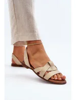 Zazoo Pohodlné kožené sandále, béžové Zazoo Pohodlné kožené sandále, béžové