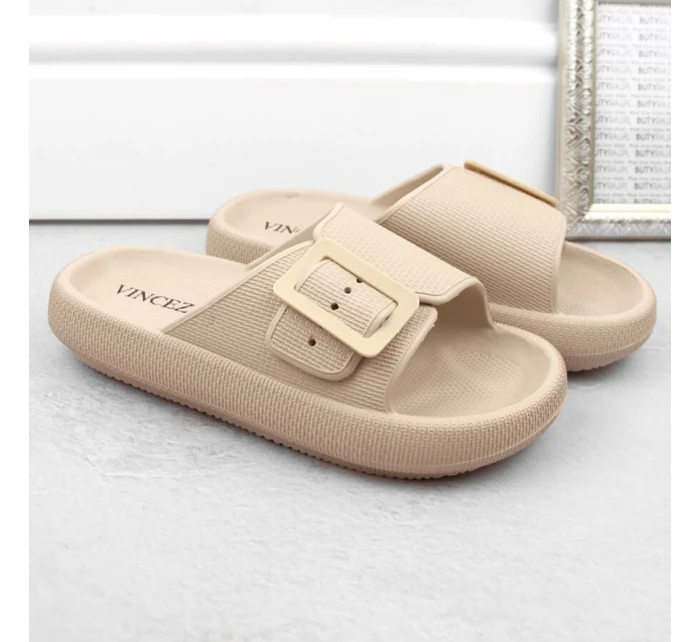 Žabky s prackou Vinceza W JAN308 beige
