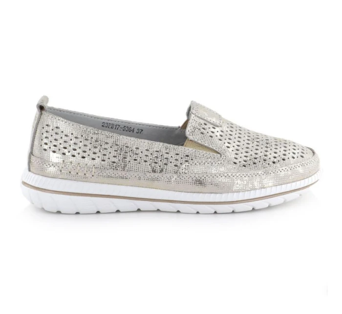 Dámske zlaté kožené poltopánky Jezzi 5364 Dámske zlaté kožené poltopánky Jezzi 5364