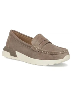 Dámske kožené mokasíny na platforme béžové Filippo DP7528