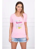 Halenka s potiskem Perfect powder pink Halenka s potiskem Perfect powder pink