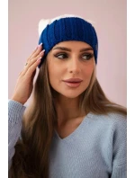 Paris fleecová čiapka K212 ecru+chabra