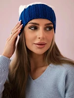 Paris fleecová čiapka K212 ecru+chabra
