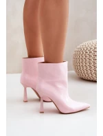 Lakierowane Botki Na Szpice Wsuwane Jasnoróżowe Seliri Lakierowane Botki Na Szpice Wsuwane Jasnoróżowe Seliri