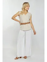 Dámska Mušelínová blúzka Béžová - Monnari