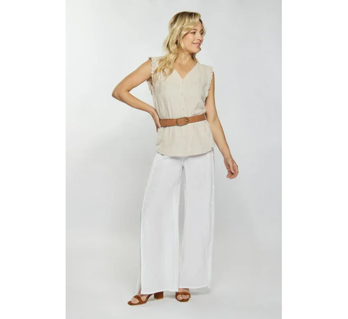 Dámska Mušelínová blúzka Béžová - Monnari