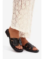 Dámské nazouváky na nízkém podpatku Černé Paris model 22010083 - Step in style Dámské nazouváky na nízkém podpatku Černé Paris model 22010083 - Step in style