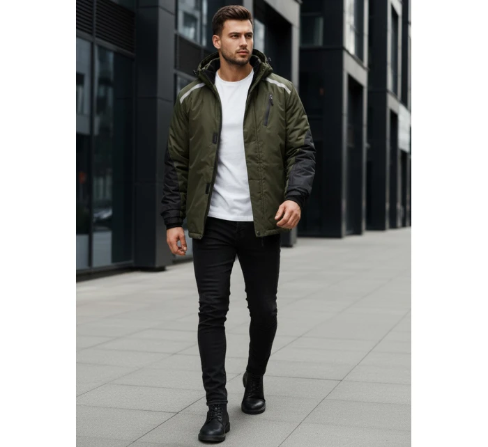 Pánská zelená bunda Dstreet model 21995681 - FashionStreet Pánská zelená bunda Dstreet model 21995681 - FashionStreet