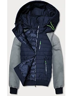 Tmavě pánská sportovní bunda model 18416151 - J.STYLE Tmavě pánská sportovní bunda model 18416151 - J.STYLE