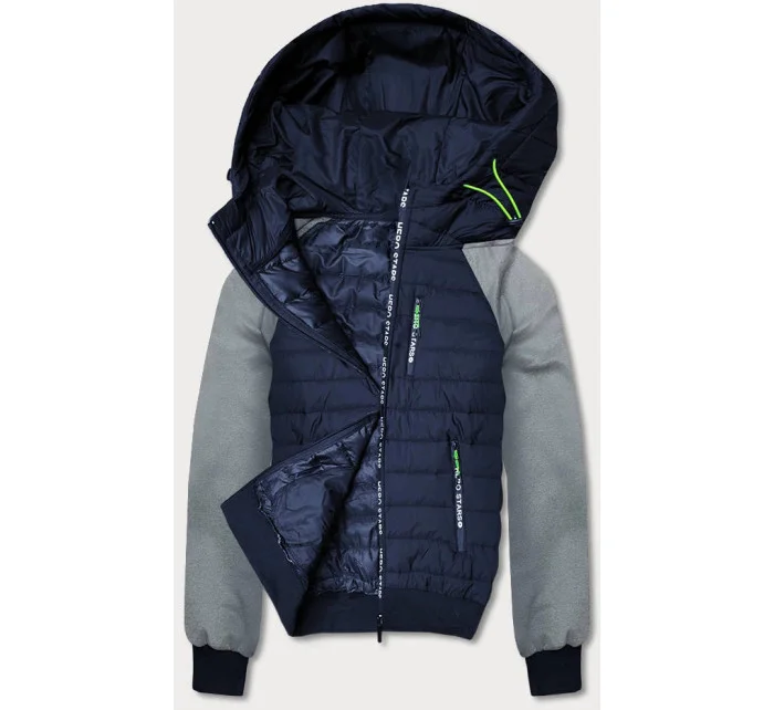 Tmavo modro-šedá pánska športová bunda (8M903-215) Tmavo modro-šedá pánska športová bunda (8M903-215)