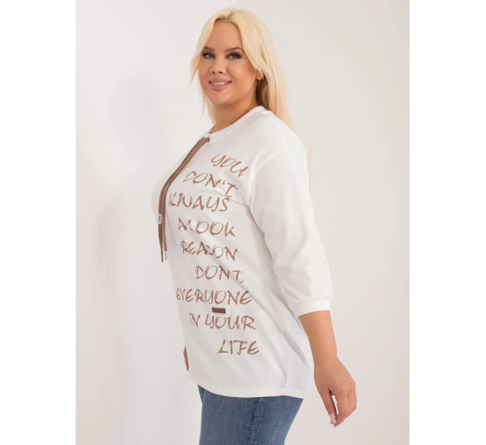 Bluzka RV BZ model 19465470 ecru - FPrice Bluzka RV BZ model 19465470 ecru - FPrice