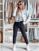 Dámské kalhoty slim fit s páskem navy blue Dstreet model 21986229 - FashionStreet