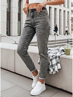 Dámske šedé džínsy mom fit FashionStreet UY2751