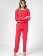 Dámske pyžamo Regina 677 long/r froté S-XL