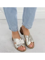 Dámske zlaté kožené žabky Remonte R8759-90 Dámske zlaté kožené žabky Remonte R8759-90