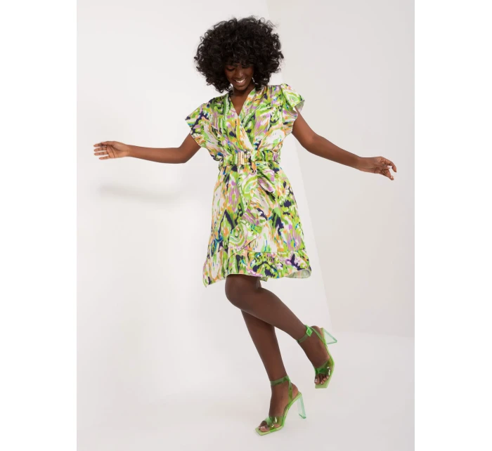 Sukienka DHJ SK jasny zielony model 20105364 - FPrice Sukienka DHJ SK jasny zielony model 20105364 - FPrice