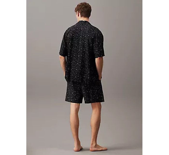 Spodné prádlo Pánske pyžamo S/S BUTTON DOWN 000NM2578ELXW - Calvin Klein