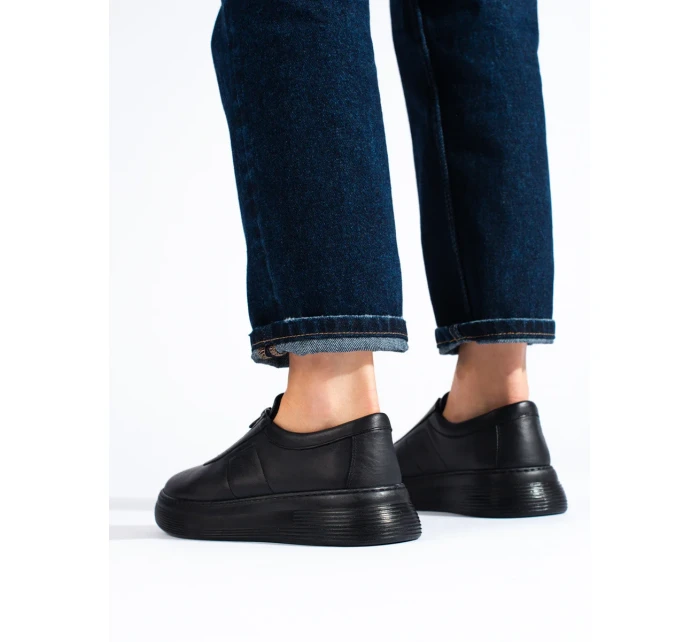 Krásné polobotky černé dámské bez podpatku Krásné polobotky černé dámské bez podpatku