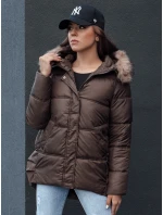 Dámská zimní bunda s kapucí hnědá Dstreet model 21979656 - FashionStreet