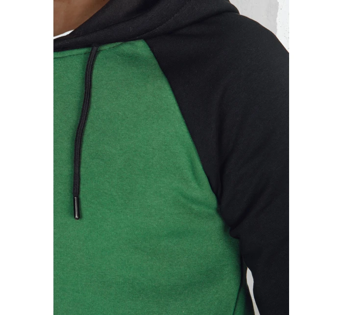 Pánska základná mikina s kapucňou zelená FashionStreet BX5895