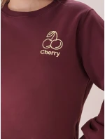 Dámska nadrozmerná mikina s výšivkou CHERSOFT slivka FashionStreet BY1399 Dámska nadrozmerná mikina s výšivkou CHERSOFT slivka FashionStreet BY1399