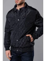 Černá pánská prošívaná bunda s límcem model 18344894 - J.STYLE