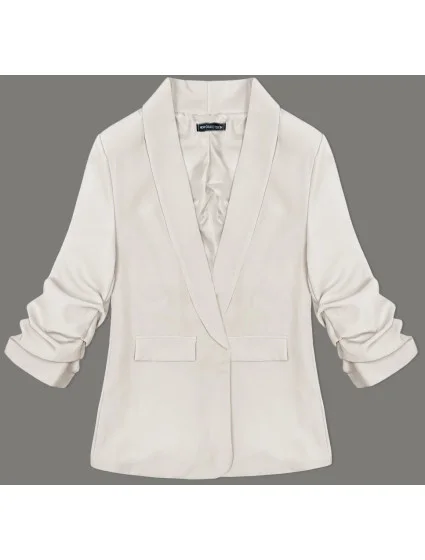 Svetlo béžové tenké sako s nariasenými rukávmi (22-356) Svetlo béžové tenké sako s nariasenými rukávmi (22-356)