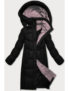 Dámska zimná bunda s kontrastnou podšívkou Glakate black (LU-238152#)