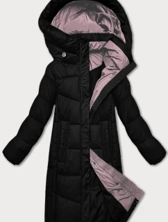 Čierna dámska zimná bunda s kontrastnou podšívkou Glakate (LU-238152#)