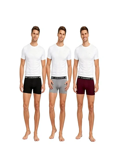 Le  pánské boxerky 3PAK černé šedé vínové model 22210273