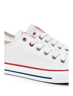 Męskie Skórzane Trampki BIG STAR JJ174069 Białe Męskie Skórzane Trampki BIG STAR JJ174069 Białe