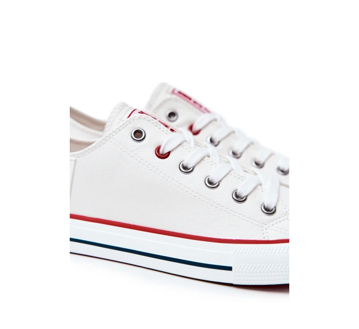 Męskie Skórzane Trampki BIG STAR JJ174069 Białe Męskie Skórzane Trampki BIG STAR JJ174069 Białe