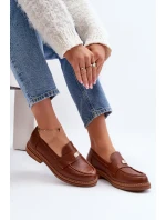 Zazoo 20165 Skórzane Mokasyny Damskie Brązowe