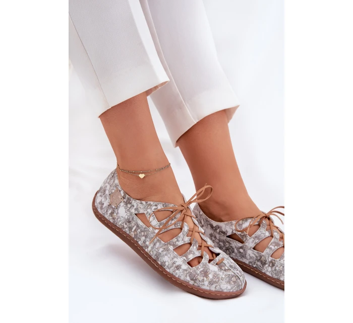 Kožené Baletky S  Zlaté model 21692609 - Maciejka