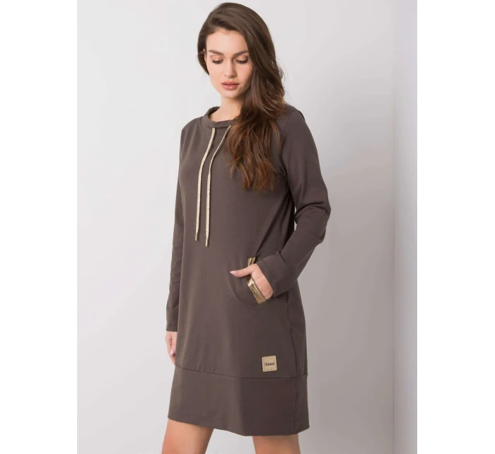 Šaty RV SK 6067.15X tmavá khaki