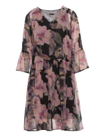 S214 Šifónové šaty so spadnutým pásom - model 3