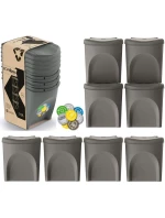Odpadkové koše 25 l sortibox set4 ks sivý kameň detské