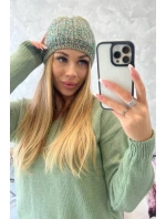 Fleecová čiapka Melisa K241 tyrkysová+zelená Fleecová čiapka Melisa K241 tyrkysová+zelená