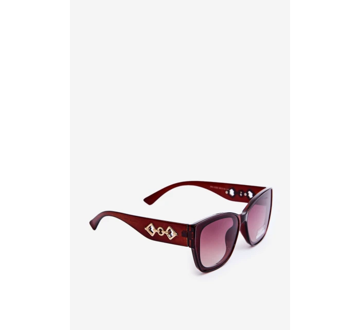Damskie Okulary Przeciwsłoneczne UV400 Ciemnobrązowe