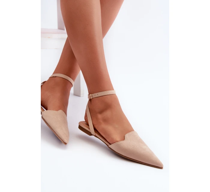 Wiązane Baleriny Eko Zamszowe Z Noskami W Szpic Beżowe Ellesara Wiązane Baleriny Eko Zamszowe Z Noskami W Szpic Beżowe Ellesara