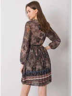 Šaty DHJ SK 10201.93P čierna a béžová