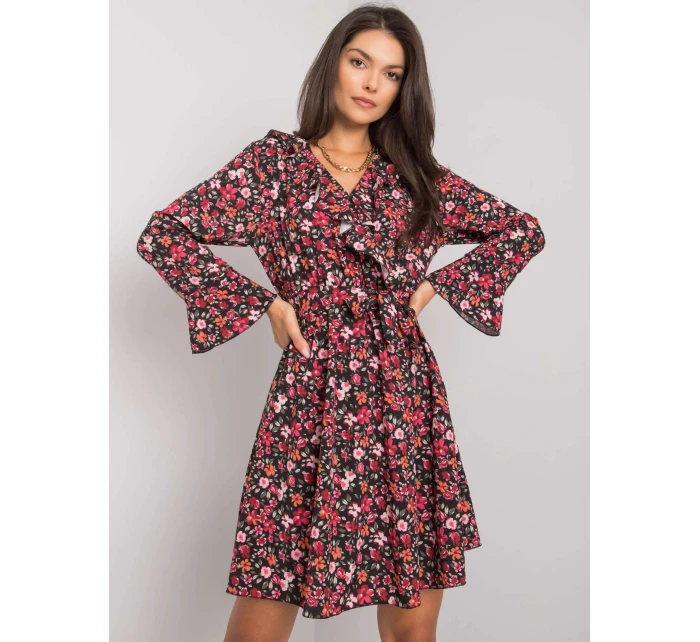 Šaty DHJ SK 13891A.71P čierno-červené