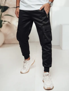 Pánske nákladné nohavice čierne FashionStreet UX4459